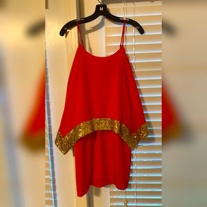 Festive Orangey Mini Dress